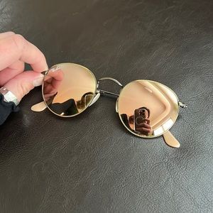 Dusty Pink reflective ray bans